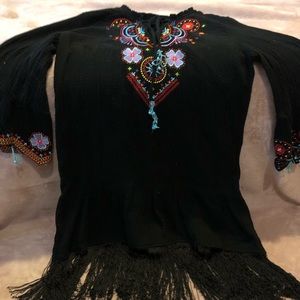 BOHO tunic with flared sleeves